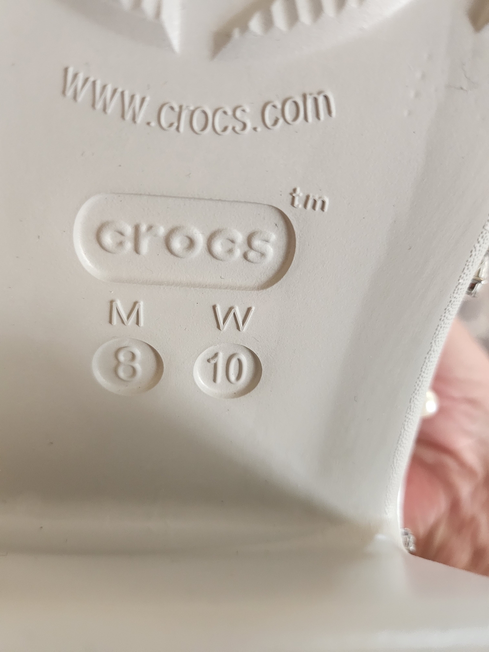 CROCS Silver Jeweled Pearl-Embellished Clog Sandals - Picture 7 of 8